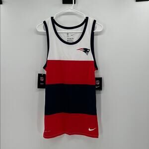 Nike Men's Dri-Fit New England Patriots Tank Top - Red/White/Navy - Small - NWT